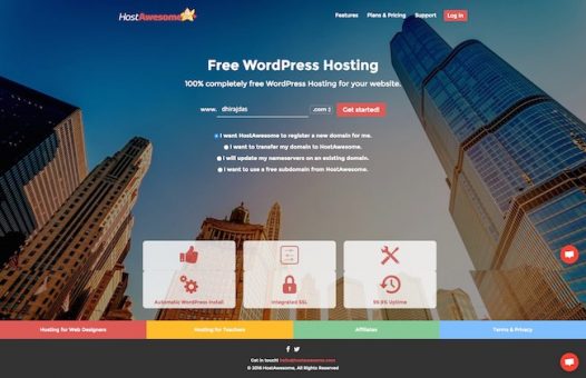 Free Hosting Provider for WordPress Sites