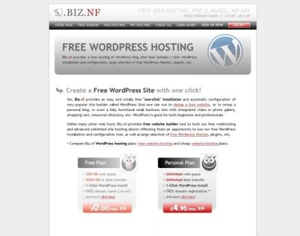 Free Hosting Provider for WordPress Sites